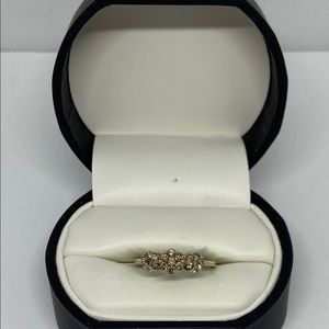 Solid 10kt Gold Diamond Ring